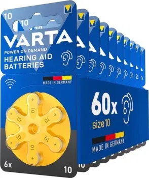 VARTA Hörgerätebatterien Typ 10 gelb