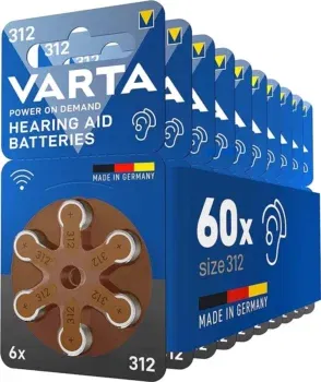 VARTA Hörgerätebatterien Typ 312 braun