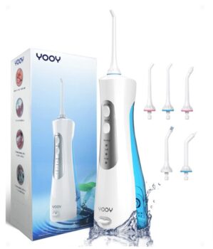 YOOY-Munddusche-Kabellos-Elektrische-Mundduschen-IPX7-Wasserdicht-Oral-Irrigator-3-Modi-und-5-Düsen-Tragbar-Water-