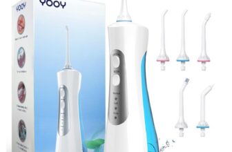 YOOY-Munddusche-Kabellos-Elektrische-Mundduschen-IPX7-Wasserdicht-Oral-Irrigator-3-Modi-und-5-Düsen-Tragbar-Water-