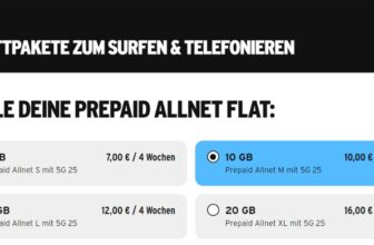 congstar Prepaid Allnet Tarifen Übersicht