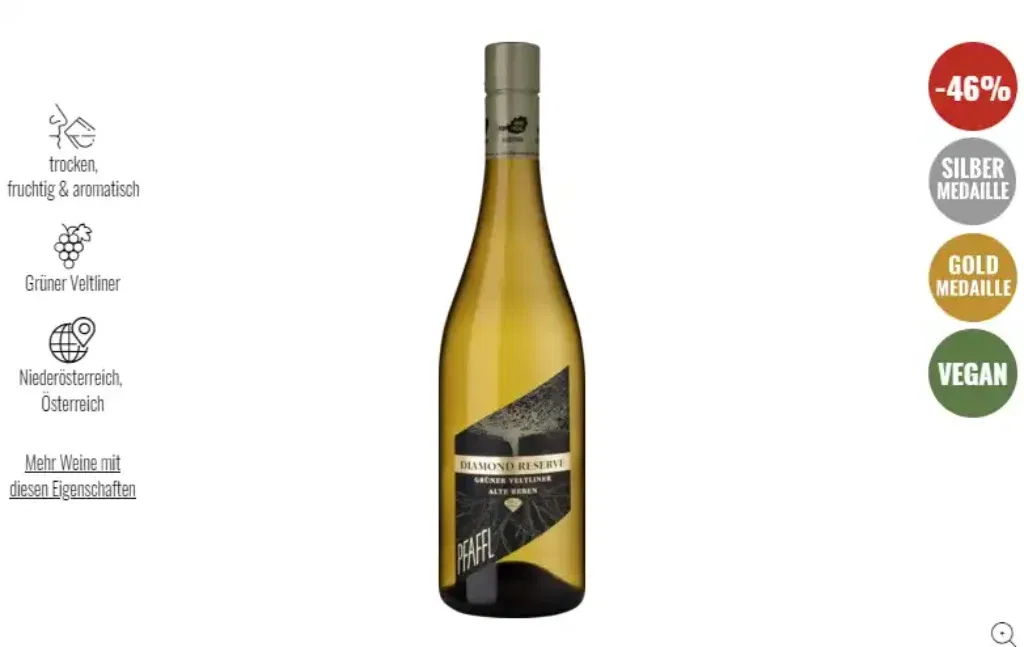 6 Fl. Diamond Reserve Grüner Veltliner Alte Reben 2023 Für 54,84 € Inkl. Versand