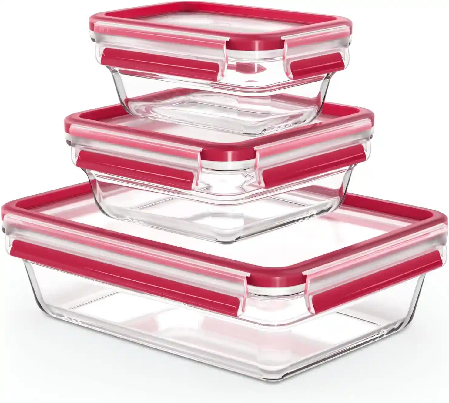 Emsa N10509 Clip & Close Glas Frischhaltedosen-Set (3-teilig | 0,45/0,8/2 L) für 21,99 € inkl. Prime-Versand