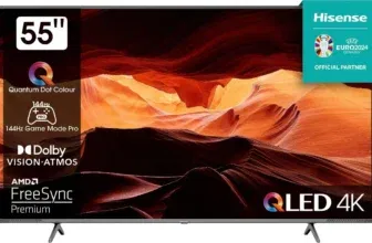 Hisense 55E77KQ PRO QLED-Fernseher (139 cm/55 Zoll, 4K Ultra HD, Smart-TV) für 487,93 € inkl. Versand