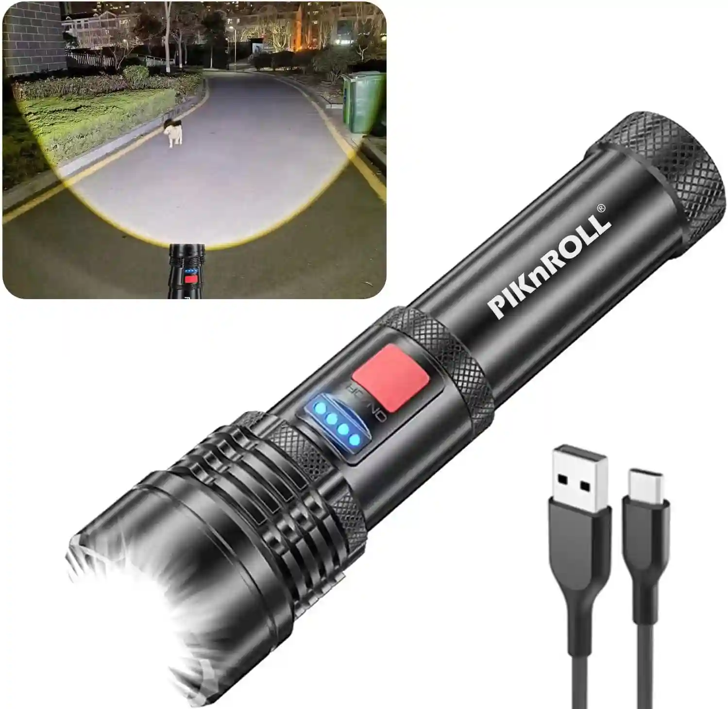 PIKnROLL Taschenlampe LED 10000 Lumen für 11,99 € inkl. Versand