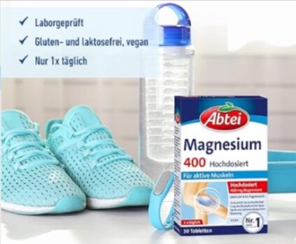 Abtei-Magnesium-400-hochdosiertes-Magnesium-für-aktive-Muskeln-laborgeprüft-glutenfrei-laktosefrei-und-vegan-30-Tabletten-Amazon-de-Drogerie-Körperpflege