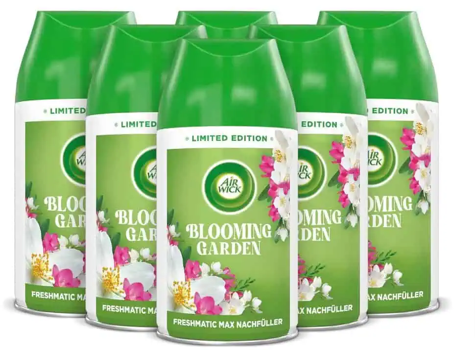 Air Wick Freshmatic Max Raumspray – Nachfüller für den Air Wick Freshmatic Max – Duft: Blooming Garden – 6 x 250 ml Nachfüller