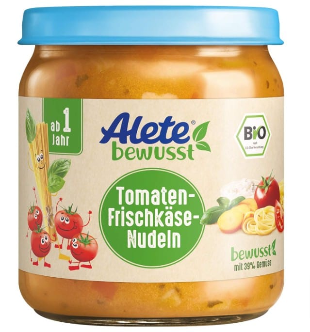 Alete-Bio-Gläschen-Tomaten-Frischkäse-Nudeln-Babynahrung-In-Bio-Qualität-Ohne-Zusatz-Von-