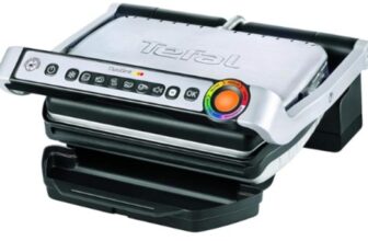 Amazon-de-Tefal-OptiGrill-Kontaktgrill-6-Programme-Garstufenanzeige-Abnehmbare-Platten-Manueller-Modus-Elektrogrill-Edelstahl-Schwarz-GC705D16