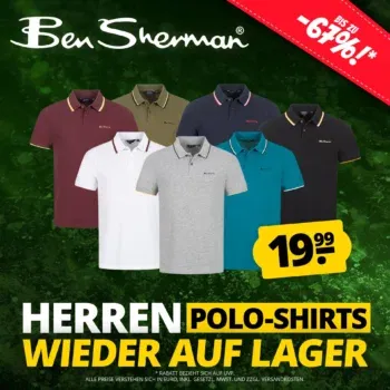 BEN SHERMAN Twin Tipped Herren Polo-Shirt