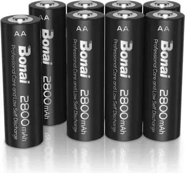 BONAI Akku AA 2800mAh 8 Stück Wiederaufladbare Batterien