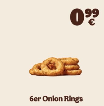 Burger King 6 Onion Rings für nur 0,99€