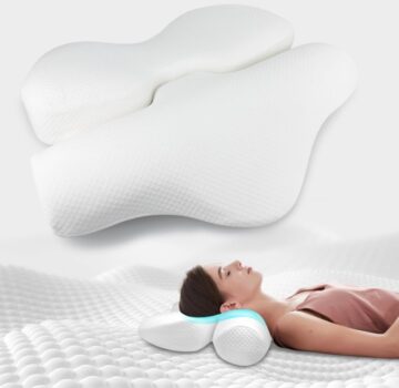 CREATESTAR-Orthopädisches-Kissen-aus-Memory-Foam-Ergonomisches-Kopfkissen-Nackenhörnchen-für-Nacken-und-Schulter-Nackenstützkissen