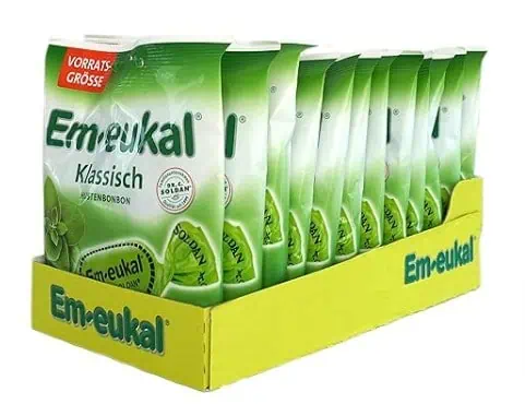 Em-Eukal Klassisch Hustenbonbons mit Zucker, 150g (12er pack) FÜR 9,14 € (Prime) statt 21€