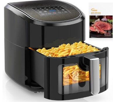 Euary-Heißluftfritteuse-7-5L-XXL-1700W-Friteuse-Heissluftfriteuse-mit-12-Programmen-Fritteuse-Heissluft-Ohne-Fett-Airfryer-mit-Rezeptbuch-auf-Deutsch-Amazon-de-Küche-Haushalt-Wohnen