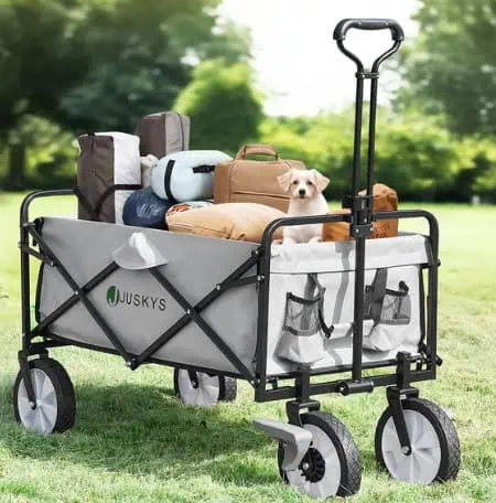 Juskys Bollerwagen, 100 kg Tragkraft, Transportwagen faltbar für 46,96€ inkl. Versand statt 65€