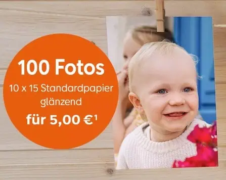 Müller Fotoaktion: 100 Fotos (10x15cm) für nur 5€!