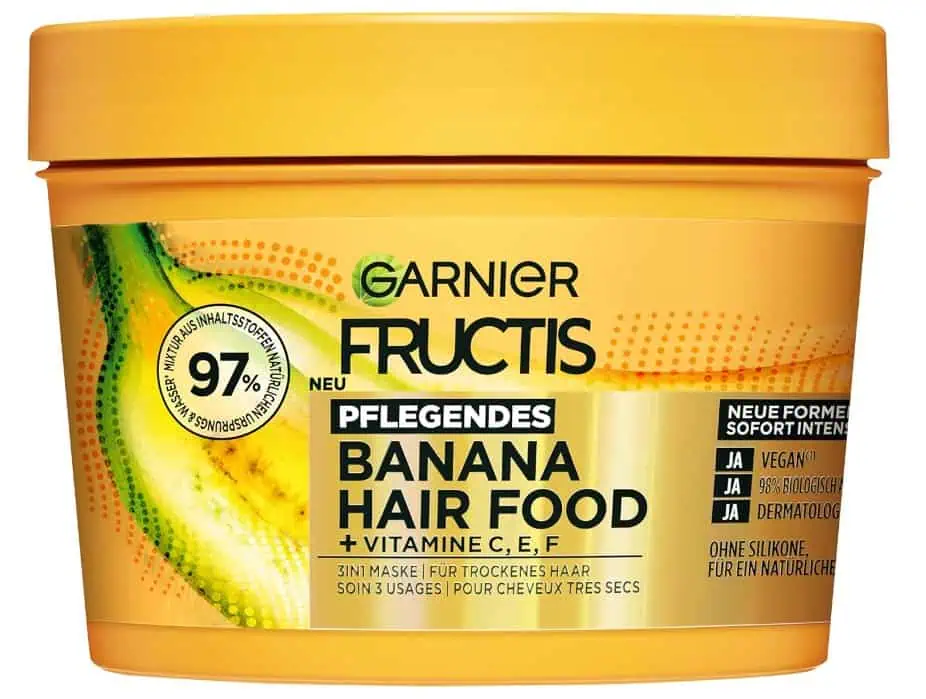 Garnier Haarmaske Pflegendes Banana Hair Food 400ml ab 4,07 € inkl. Prime-Versand
