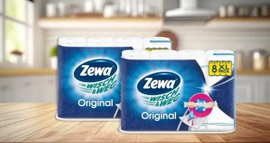 marktguru: 0,60 € Cashback auf Zewa Küchenrolle (effektiv nur noch heute bei REWE für 2,69 € + 0,80 € REWE Bonus)