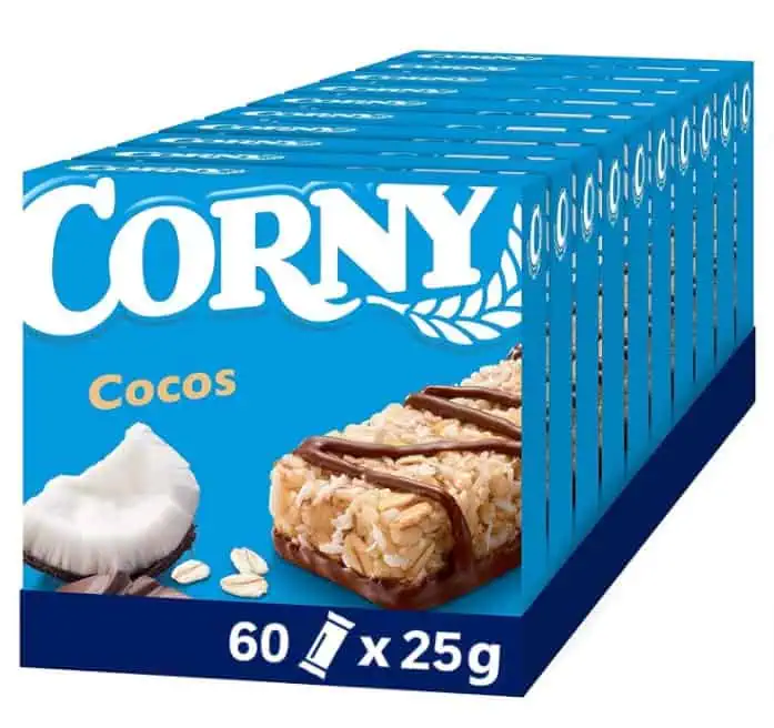 Müsliriegel Corny Classic Cocos, mit Cocos und Schokolade, 60x25g ab 11,22 € inkl. Prime-Versand (statt 17,70 €)