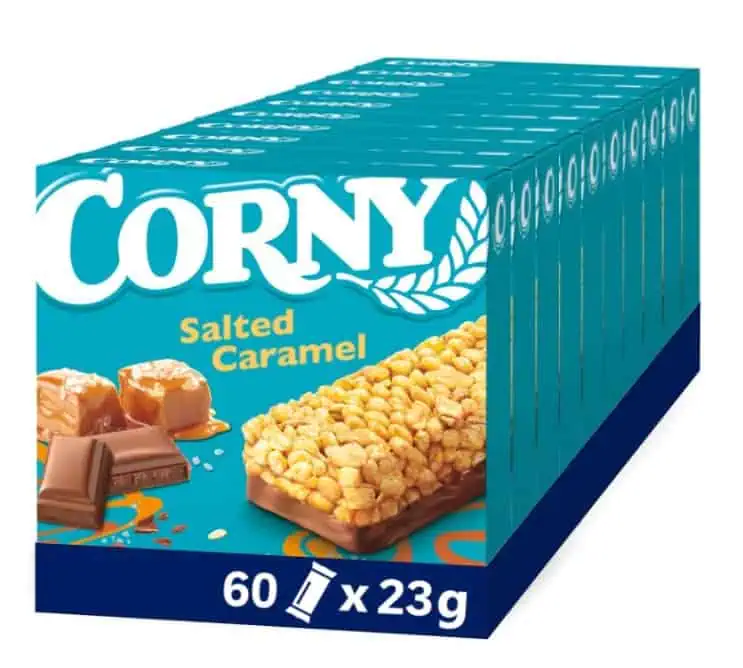 Müsliriegel Corny Classic Salted Caramel, mit leckerem salzigen Karamell, 60x23g ab 11,88 € inkl. Prime-Versand (statt 17,90 €)