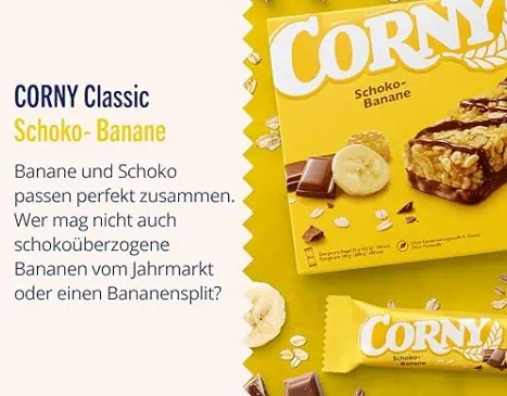 CORNY Schoko-Banane Müsliriegel 10er Paack (10×6 Stück) ab 13,58 € inkl. Prime-Versand