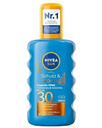 NIVEA SUN Schutz & Bräune Sonnenspray LSF 30 (200 ml) für 5,73 € inkl. Prime-Versand