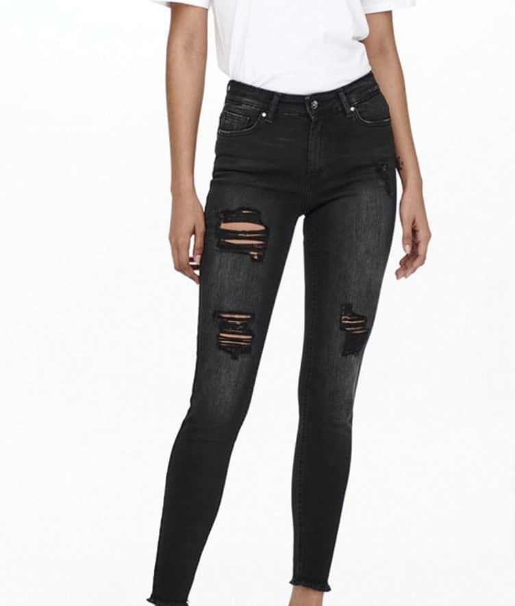 Only-Damen-Blush-Skinny-Jeans-Verwaschenes-Schwarz