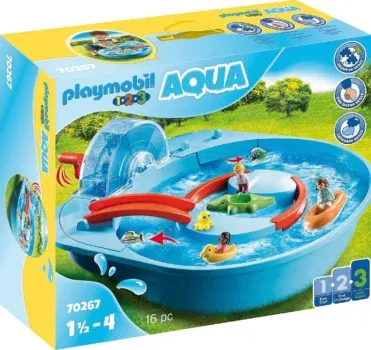 PLAYMOBIL 1.2.3 70267 Fröhliche Wasserbahn mit Kurbel