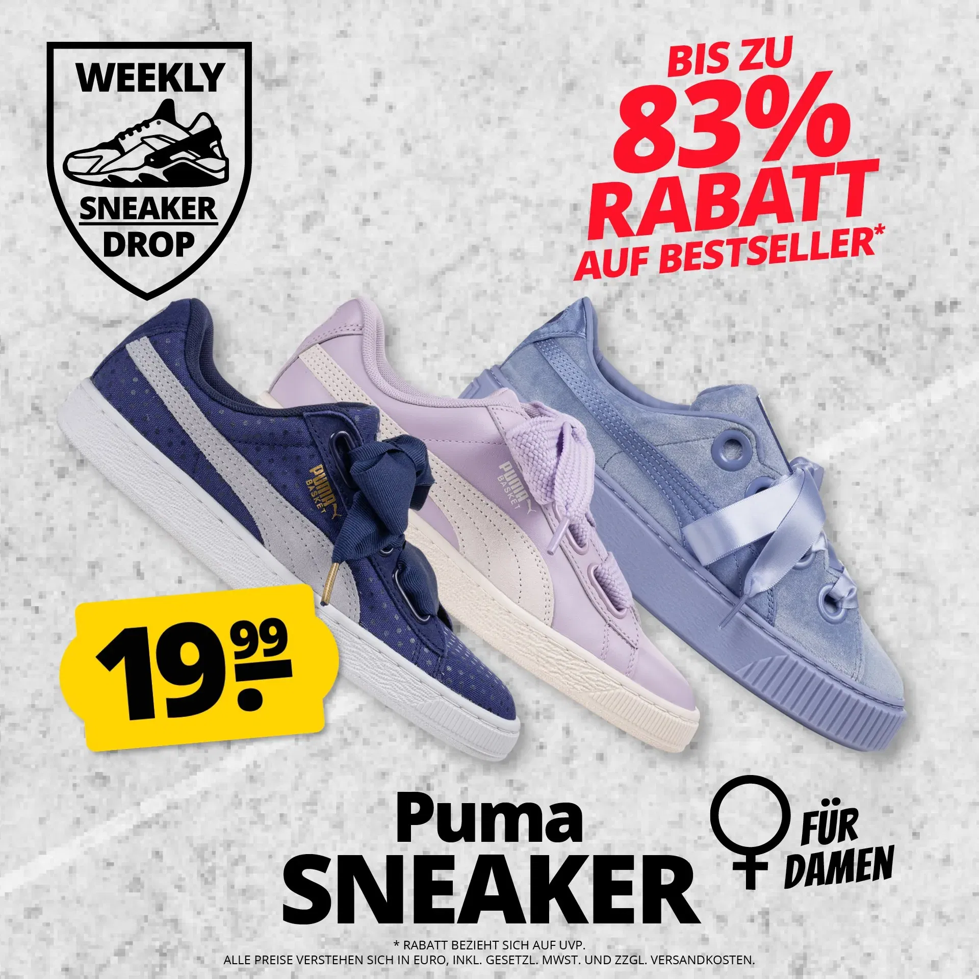 Puma Basket Heart Denim Damen Sneaker