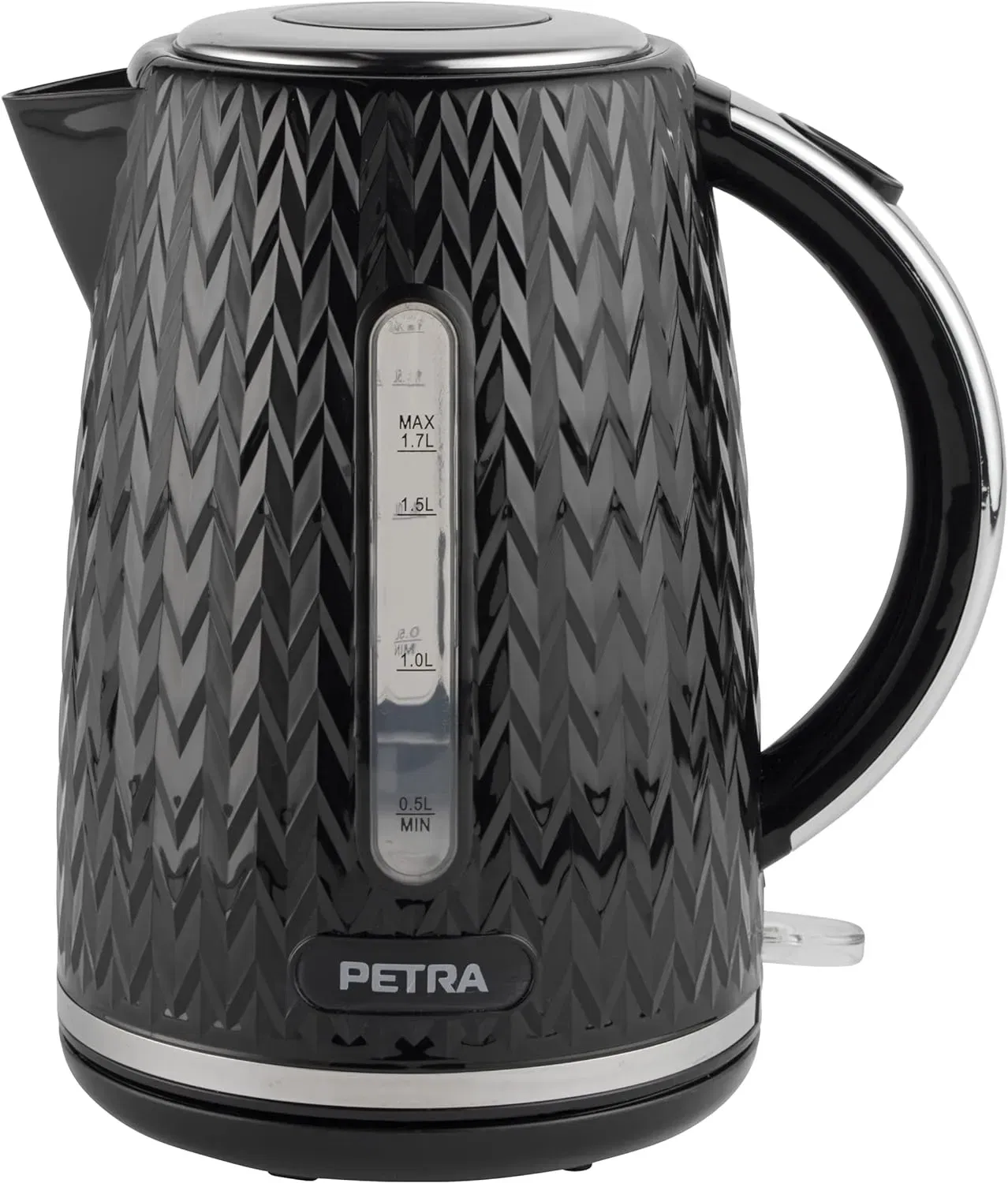 Petra Pt3864Blkvdeeu10 Chevron Elektrischer Wasserkocher (1,7 Liter, 2.200 Watt)