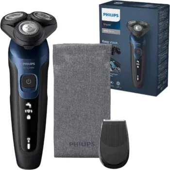 Philips Shaver Series 5000 – Elektrischer Nass- & Trockenrasierer für Herren in Metallic-Blau (Modell S5465 18)