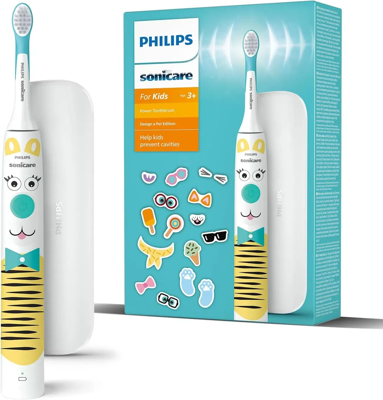 Philips Sonicare For Kids Elektrische Zahnbürste - Design A Pet Edition (Modell Hx3603 01)