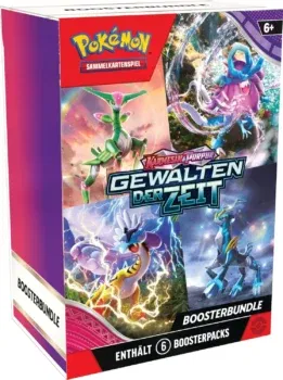 Pokémon-Sammelkartenspiel Boosterbundle Karmesin & Purpur – Gewalten der Zeit