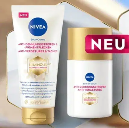 NIVEA BODY LUMINOUS630 gratis testen 🌿 GzG