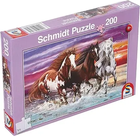 Schmidt Spiele (56356) Horse - Wildes Pferde-Trio Kinderpuzzle (200 Teile)