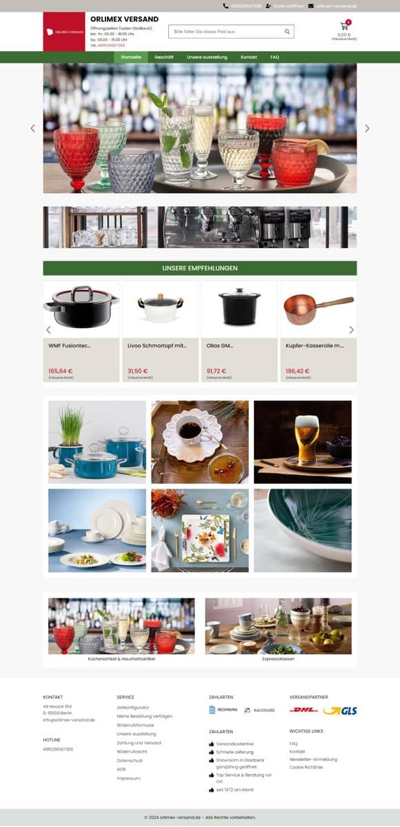 Screenshot Orlimex-Versand.de