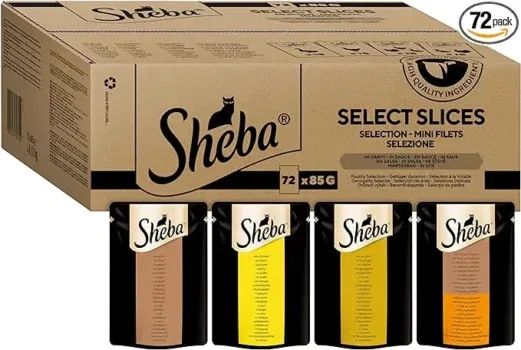 Sheba Katzennassfutter Selection in Sauce 72 Portionsbeutel