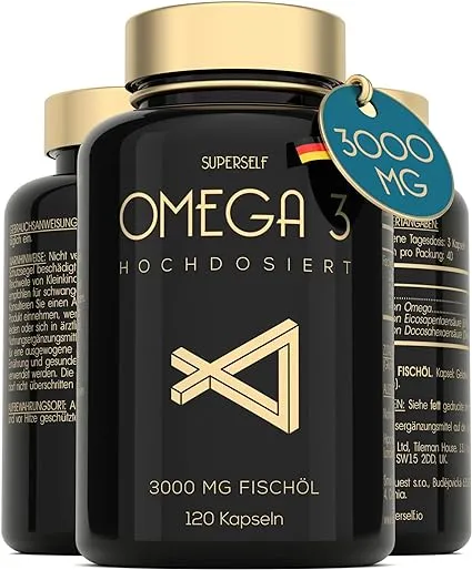 Superself Omega 3 Kapseln Hochdosiert 3000Mg