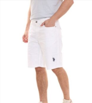 U-S-POLO-ASSN-Abel-Herren-Chino-Shorts-nachhaltige-Baumwoll-Bermuda-157-59799-52940-401-Weiß