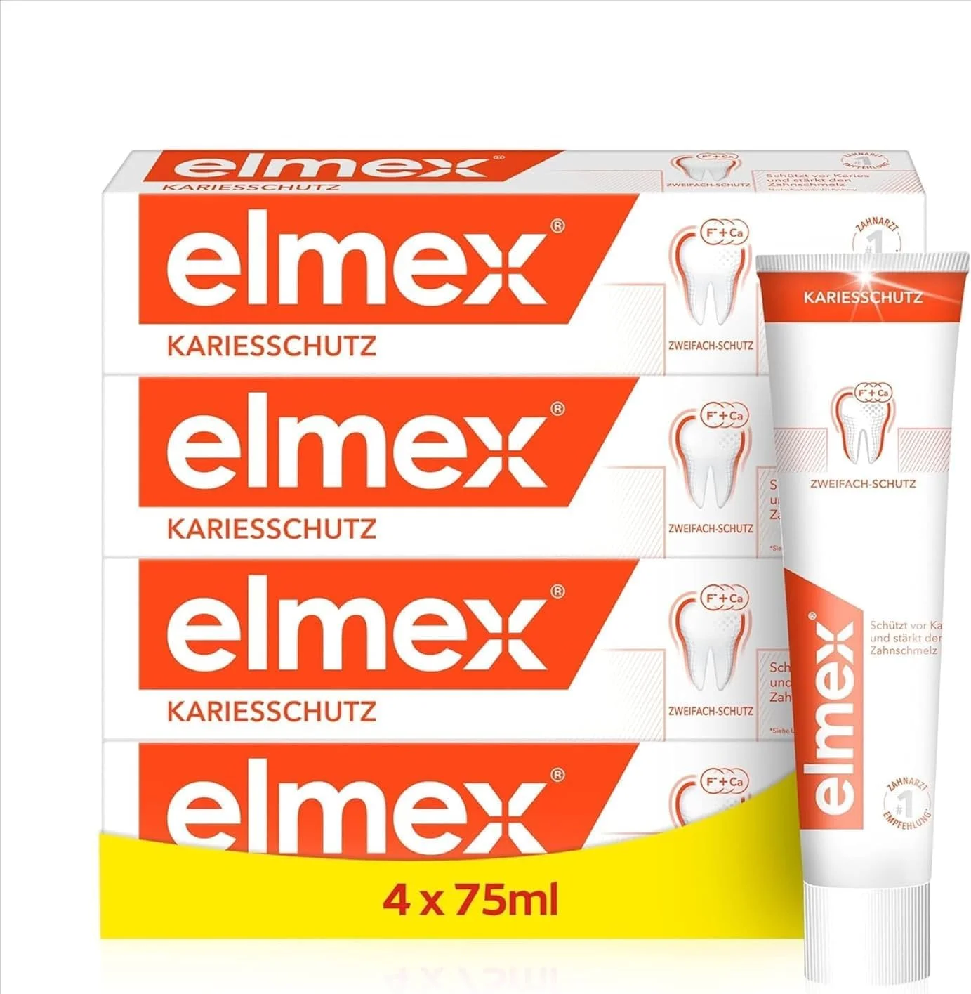elmex Kariesschutz Zahnpasta 4er Pack (4x75ml)
