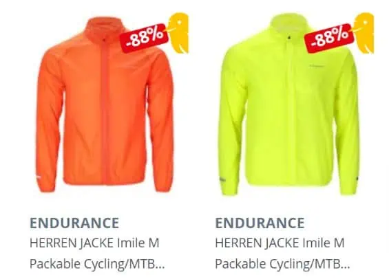 endurance Herren Radjacke IMILE M LIGHT (2 Farben, Gr.  S bis 3XL) ab 14,43 € inkl. Versand