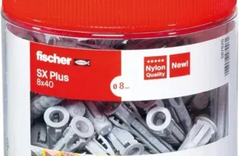 fischer Spreizdübel SX Plus 8 x 40 - handliche Runddose mit 80 Nylondübeln