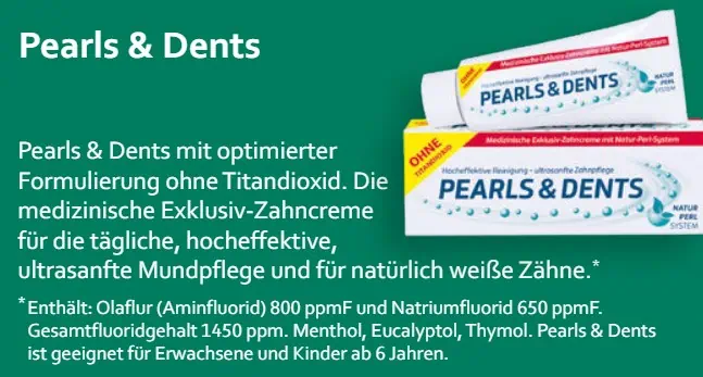 Gratisprobe Pearls & Dents Zahnpasta [mea Apotheke]
