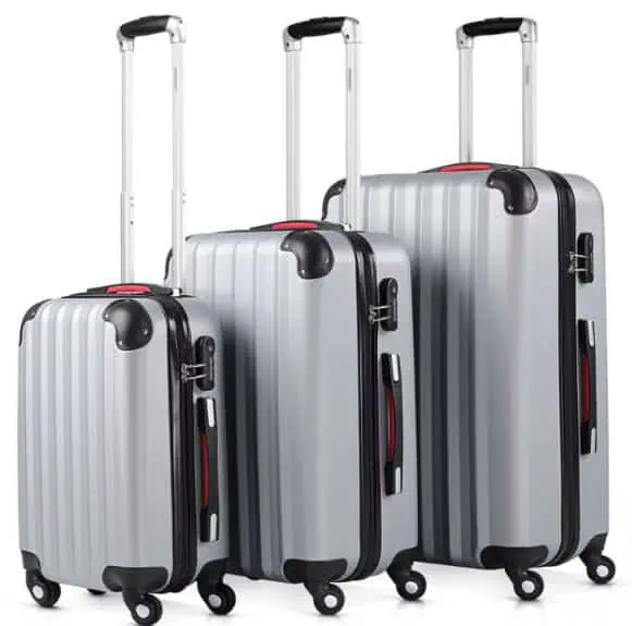 monzana Hartschalenkoffer-Set Baseline Silber für 72,21 € inkl. Versand
