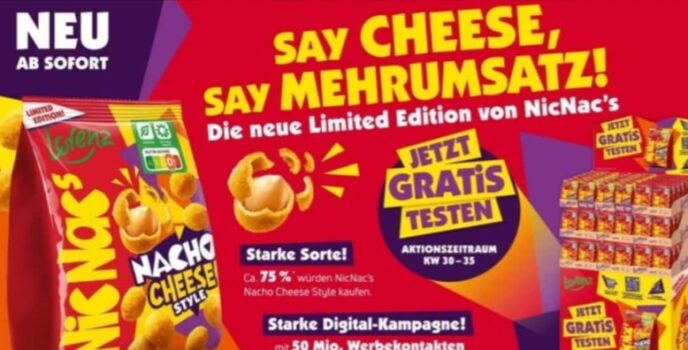 Ankündigung NicNac’s Nacho Cheese Style Gratis Testen