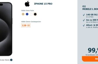 Apple iPhone 15 Pro + o2 Mobile L Boost 140 GB 5G