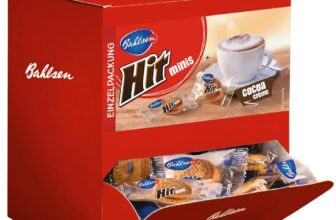 BAHLSEN Hit Minis 975 g- Thekenaufsteller mit ca. 150 Portionspackungen, Mini-Doppelkekse mit lecker (1)