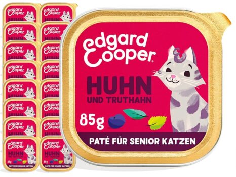 Edgard-Cooper-Nassfutter-für-Senior-Katzen-Truthahn-85g-x-16-Getreidefrei-voll-von-frischem-Fleisch-