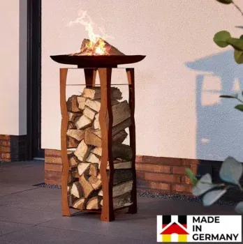 Feuerschale & Holzlager FRANK von Home Deluxe